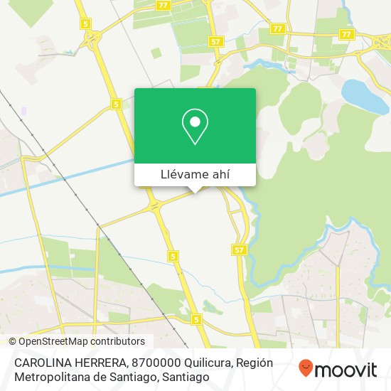 Mapa de CAROLINA HERRERA, 8700000 Quilicura, Región Metropolitana de Santiago