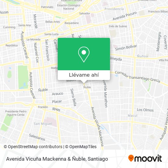 Mapa de Avenida Vicuña Mackenna & Ñuble