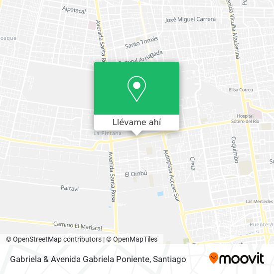 Mapa de Gabriela & Avenida Gabriela Poniente