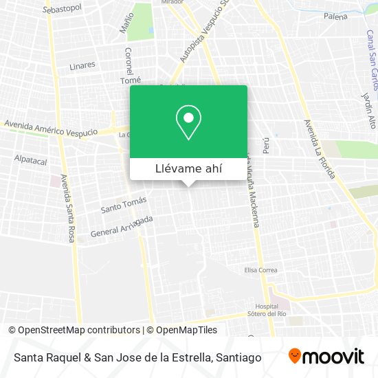 Mapa de Santa Raquel & San Jose de la Estrella
