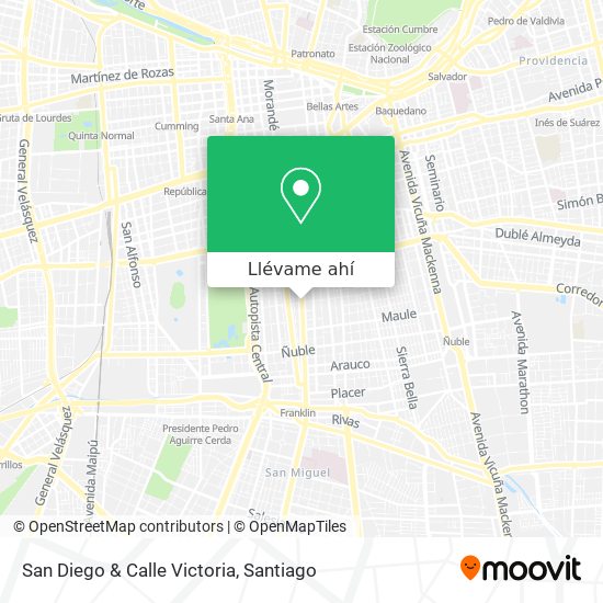 Mapa de San Diego & Calle Victoria