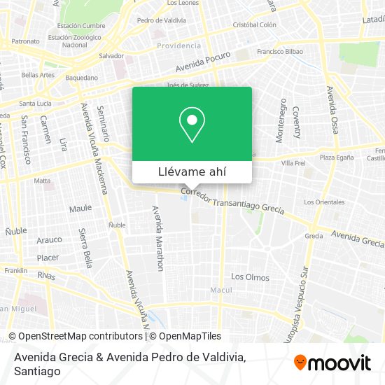 Mapa de Avenida Grecia & Avenida Pedro de Valdivia
