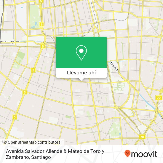 Mapa de Avenida Salvador Allende & Mateo de Toro y Zambrano