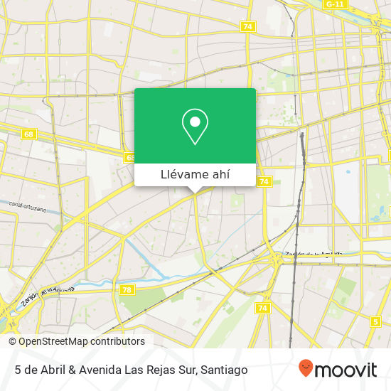 Mapa de 5 de Abril & Avenida Las Rejas Sur