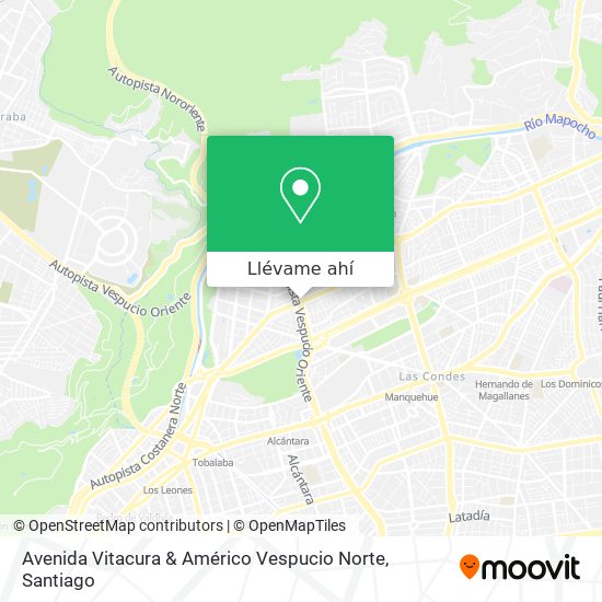 Mapa de Avenida Vitacura & Américo Vespucio Norte