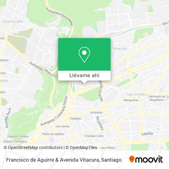 Mapa de Francisco de Aguirre & Avenida Vitacura