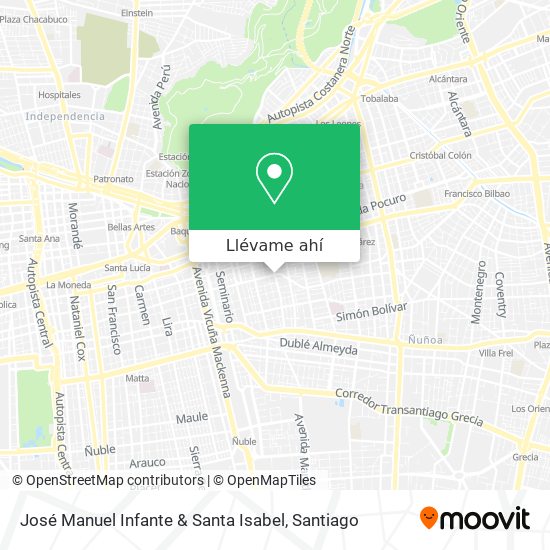 Mapa de José Manuel Infante & Santa Isabel