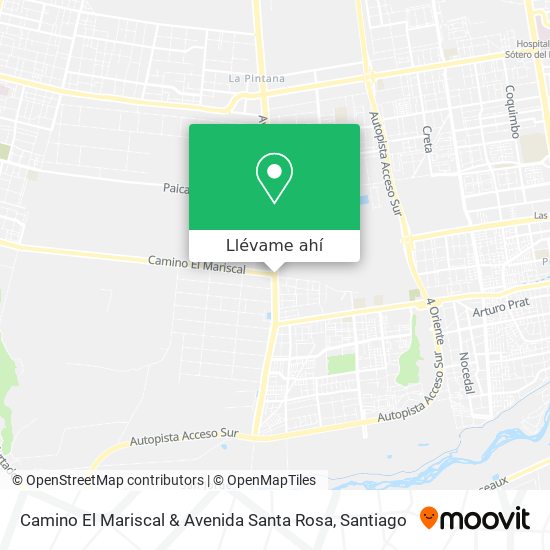 Mapa de Camino El Mariscal & Avenida Santa Rosa