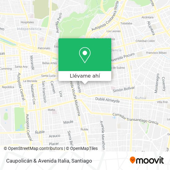 Mapa de Caupolicán & Avenida Italia