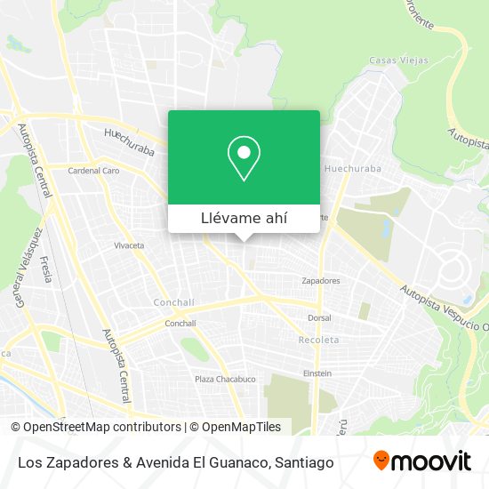Mapa de Los Zapadores & Avenida El Guanaco
