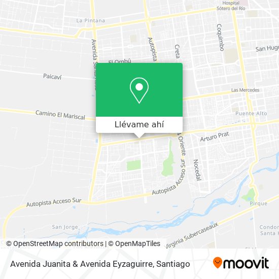 Mapa de Avenida Juanita & Avenida Eyzaguirre