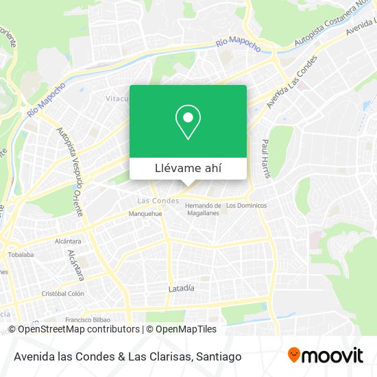 Mapa de Avenida las Condes & Las Clarisas