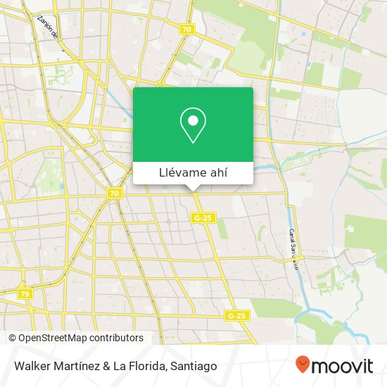 Mapa de Walker Martínez & La Florida
