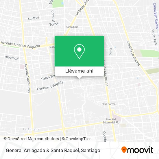 Mapa de General Arriagada & Santa Raquel