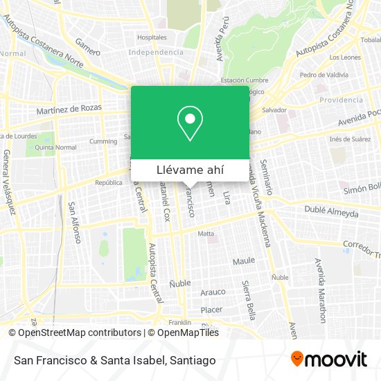 Mapa de San Francisco & Santa Isabel