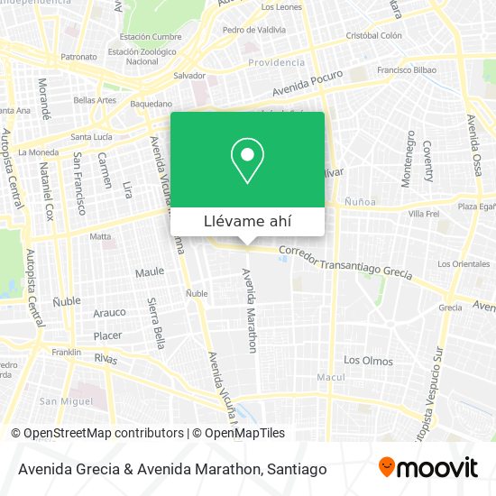 Mapa de Avenida Grecia & Avenida Marathon