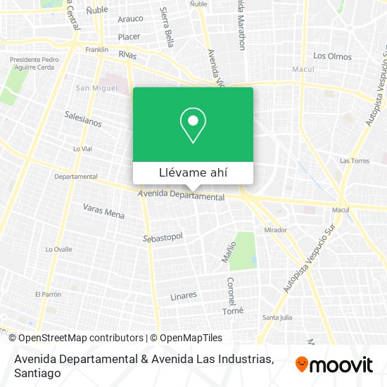 Mapa de Avenida Departamental & Avenida Las Industrias