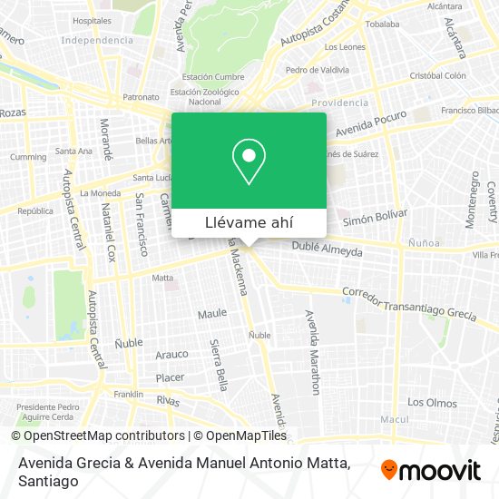 Mapa de Avenida Grecia & Avenida Manuel Antonio Matta