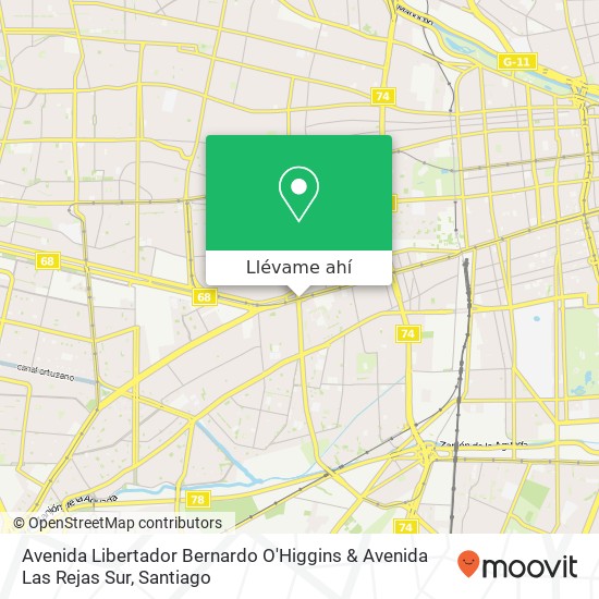 Mapa de Avenida Libertador Bernardo O'Higgins & Avenida Las Rejas Sur