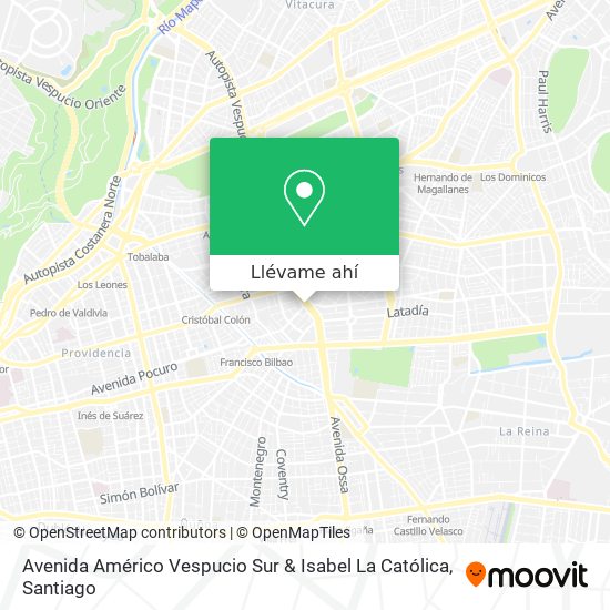 Mapa de Avenida Américo Vespucio Sur & Isabel La Católica
