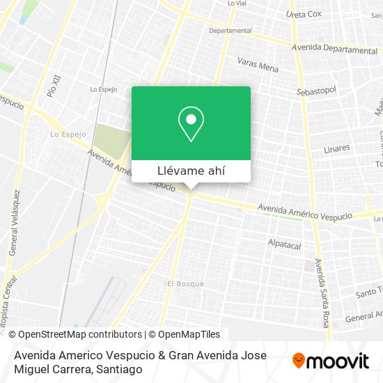 Mapa de Avenida Americo Vespucio & Gran Avenida Jose Miguel Carrera