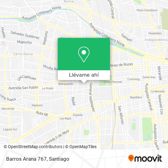 Mapa de Barros Arana 767