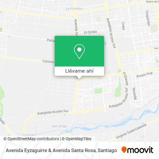 Mapa de Avenida Eyzaguirre & Avenida Santa Rosa