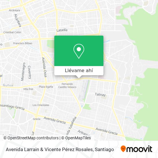 Mapa de Avenida Larrain & Vicente Pérez Rosales