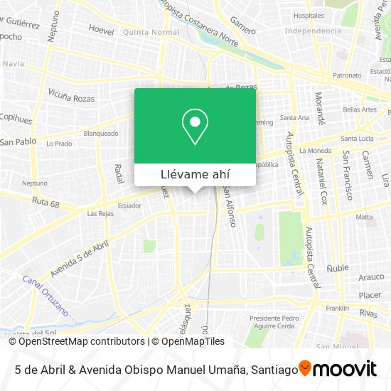 Mapa de 5 de Abril & Avenida Obispo Manuel Umaña