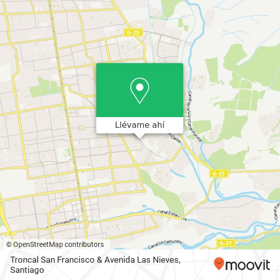 Mapa de Troncal San Francisco & Avenida Las Nieves