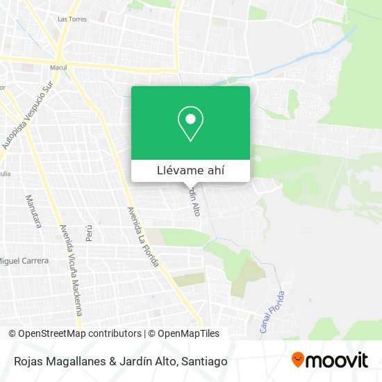 Mapa de Rojas Magallanes & Jardín Alto