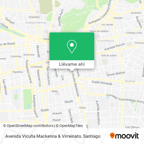 Mapa de Avenida Vicuña Mackenna & Virreinato