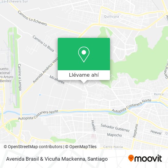 Mapa de Avenida Brasil & Vicuña Mackenna