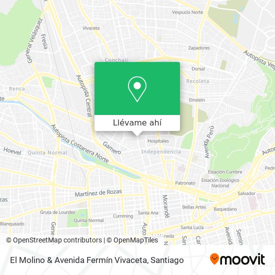 Mapa de El Molino & Avenida Fermín Vivaceta