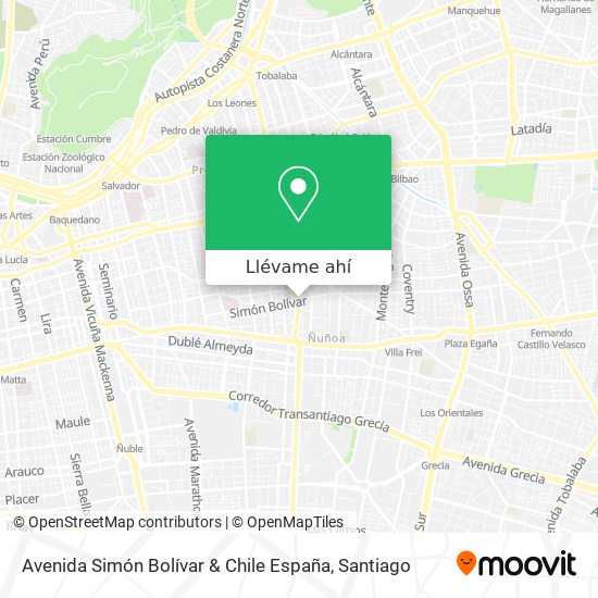 Mapa de Avenida Simón Bolívar & Chile España