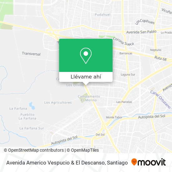 Mapa de Avenida Americo Vespucio & El Descanso