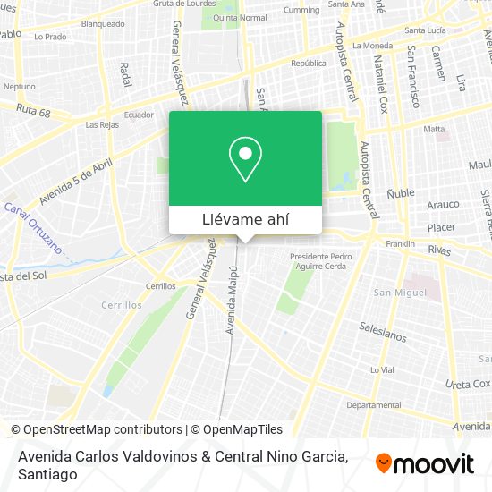 Mapa de Avenida Carlos Valdovinos & Central Nino Garcia