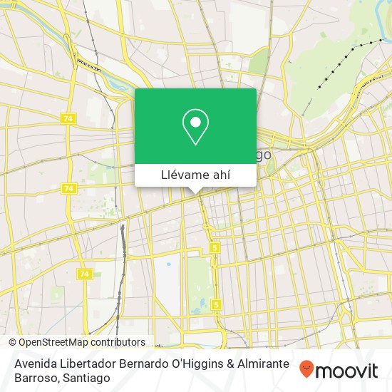 Mapa de Avenida Libertador Bernardo O'Higgins & Almirante Barroso