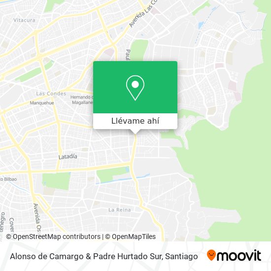 Mapa de Alonso de Camargo & Padre Hurtado Sur