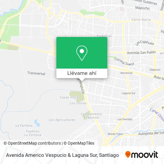 Mapa de Avenida Americo Vespucio & Laguna Sur