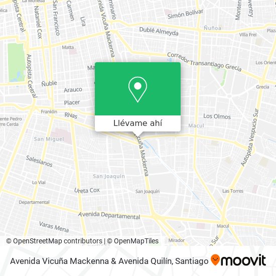 Mapa de Avenida Vicuña Mackenna & Avenida Quilín