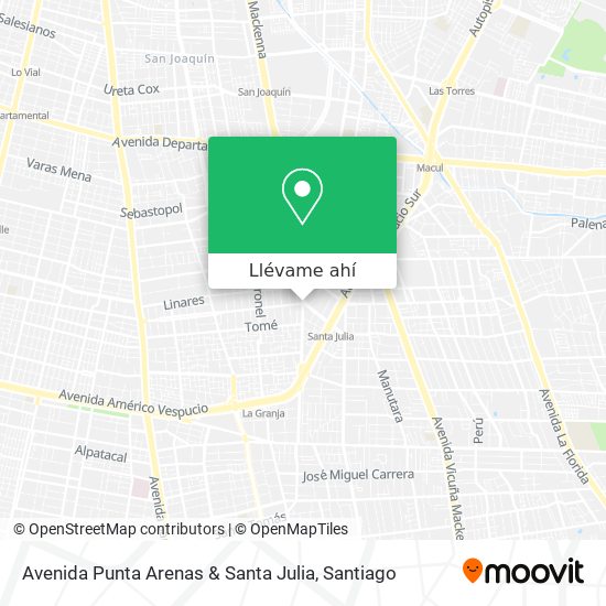 Mapa de Avenida Punta Arenas & Santa Julia