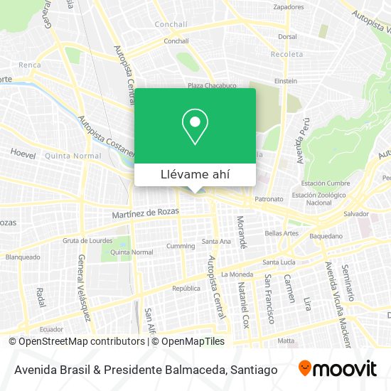 Mapa de Avenida Brasil & Presidente Balmaceda