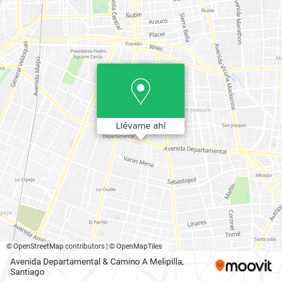 Mapa de Avenida Departamental & Camino A Melipilla