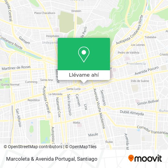 Mapa de Marcoleta & Avenida Portugal