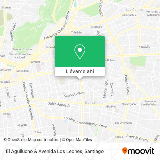 Mapa de El Aguilucho & Avenida Los Leones