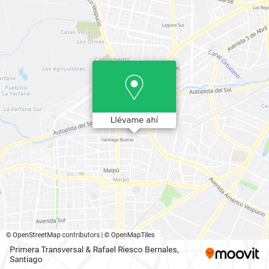 Mapa de Primera Transversal & Rafael Riesco Bernales