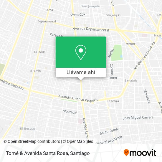 Mapa de Tomé & Avenida Santa Rosa