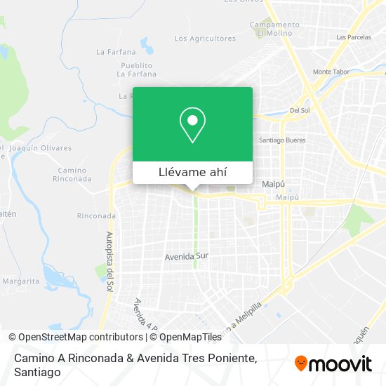 Mapa de Camino A Rinconada & Avenida Tres Poniente