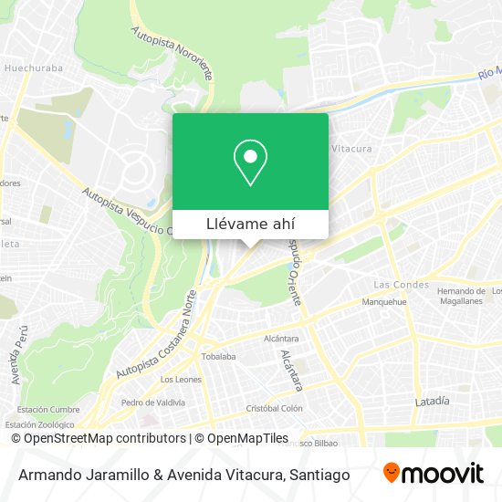 Mapa de Armando Jaramillo & Avenida Vitacura
